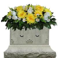 Vente en gros Offre Spéciale Couronne de fleurs funéraires artificielles Couronne de fleurs en soie pour funérailles