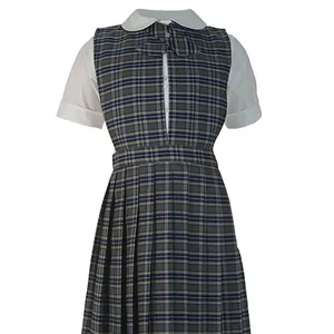 Custom Primary School Uniforms Design Dress Supplier Girl Sleeveless Skirt School Uniforms