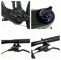 Vélo VTT Électrique Sans Fil FLM FL19 en Carbone à Suspension Intégrale 250W Bafang M820 EMTB Tout-Terrain 85Nm de Couple Moteur Central