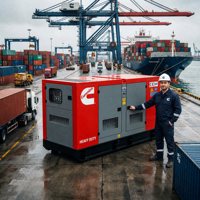 Groupe électrogène diesel silencieux Ricardo triphasé 60 kW à faible consommation de carburant, grand réservoir, contrôleur numérique intelligent ATS, support minier