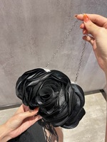 Tas Clutch Bunga Mawar Satin Mewah Wanita, Dompet Pernikahan Elegan, Tas Tangan Pesta Formal, Aksesoris Gaun Malam Cheongsam