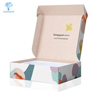 Boîte en papier ondulé avec impression de couleur blanche, emballage personnalisé, 50 pièces