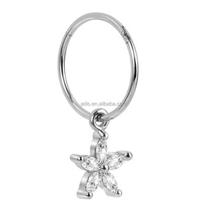 Siêu Sao thép không gỉ hình học thực vật đồ trang sức <span class=keywords><strong>CZ</strong></span> zircon Hoa Clip bông tai cho cô gái đồ trang sức đẹp - Product Image 2