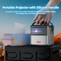Projecteur intelligent de poche portable avec batterie externe et haut-parleur intégrés Google TV à résolution 600ANSI 1080P