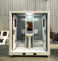 Cabine WC préfabriquée mobile et portable pour toilettes publiques, idéale pour parcs, hôtels et utilisation extérieure
