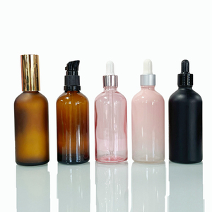Empty Round Shoulder Glass <b>Dropper</b> <b>Bottle</b> 30ml 60ml 1oz Frosted Glass Screen Printed with White Ring for Essential Oil - Product Image 6