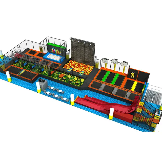 2024 nuova attrezzatura commerciale del parco giochi della famiglia del trampolino del centro di salto del letto di schiuma del gioco di Sport del trampolino del parco per adulti e bambini