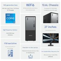 Ordinateur de bureau professionnel ThinkCentre Neo P600 flambant neuf, processeur Intel Core i5 de 13e génération, 12 cœurs, 2,1 GHz, 16 Go de DDR5, SSD de 1 To, 13,6L SFF, Windows 10