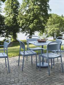 Ensemble de salle à manger d'extérieur moderne entièrement en aluminium, table et chaises légères et antirouille pour jardin, café, <span class=keywords><strong>terrasse</strong></span> et villa - Product Image 5