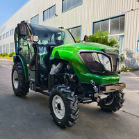 Pengiriman Gratis Traktor Pertanian Beroda Diesel 50HP Dengan Kabin Mesin Pertanian Profil Rendah 4WD Peralatan Kebun CE