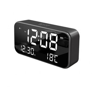 Large OLED Screen Android LED Alarm Clock Temperature Display Date/Day Multiple Alarms 7-Day Battery Life Modern Minimalist Bar - Product Image 3