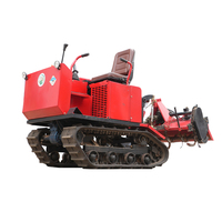 Traktor Mini Crawler 2WD dengan Mesin Diesel 35 HP Ukuran Kecil Tenaga Besar untuk Penggunaan Pertanian Mudah Mengatasi Pegunungan dan Bukit Dilengkapi Penggaruk