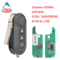 SZMAISHI 3 Tombol 433MHz M-AR-EL-LI BSI ID46 Chip Flip Key Fob 2ADPXTRF198 untuk F-iat 500 500X 2012-2017 Blade SIP22