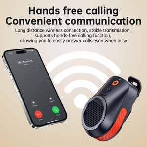 Haut-parleur BT sans fil portable extérieur portable étanche mains libres son Hifi de haute qualité avec veste à pince et aimant - Product Image 2