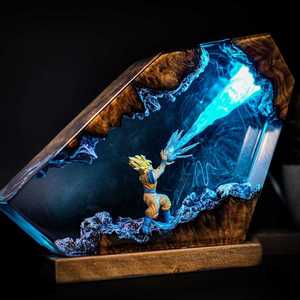 Lampe en résine Art Déco Le <span class=keywords><strong>Seigneur</strong></span> <span class=keywords><strong>des</strong></span> <span class=keywords><strong>Anneaux</strong></span>, Gandalf le Gris, ornement de bureau, cadeau de Noël pour les amis - Product Image 4