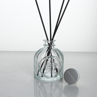 Diffuseur de parfum en verre avec bâtonnets en rotin 100 ml Bouteilles de diffuseur de parfum décoratives 3,4 oz