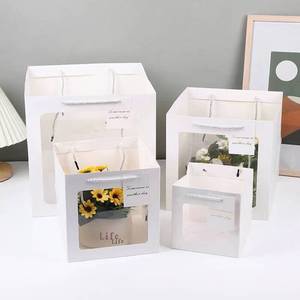 Sang Trọng Cửa Sổ Mở Trong Suốt Món Quà Kỳ Nghỉ Túi Con Rối Đồ Chơi Bao Bì Tùy Chỉnh Kraft Túi Giấy - Product Image 5