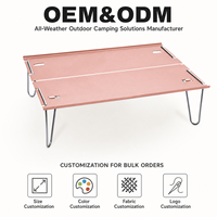 Mesa Plegable Portátil Rectangular de Aleación de Aluminio para Exteriores, Mini Mesa de Comedor/Té para Camping, Muebles de Exterior