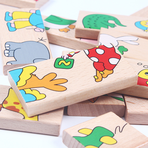 Jouets éducatifs en <span class=keywords><strong>bois</strong></span> pour enfants, puzzle en forme de chaîne d'<span class=keywords><strong>animaux</strong></span>, jouets d'entraînement cérébral pour enfants - Product Image 4