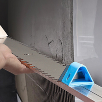 Truelle professionnelle en acier inoxydable avec poignée ergonomique, bord dentelé pour la pose de carrelage au sol et aux murs