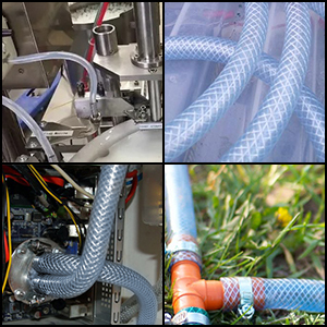 Tabung kulit ular PVC serat diperkuat selang garis pipa dikepang Vinyl Tubing tabung jala dipertebal - Product Image 6