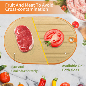 Nouveau design de blocs à découper ovales multifonctionnels en PP double face ensemble de planches à découper avec poignée pour la cuisine à domicile - Product Image 4