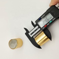 Bouchon de bouteille en plastique 20 mm, finition dorée brillante, revêtement aluminium, disque supérieur en métal 20/410, pour gel douche non rechargeable