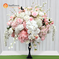 Bouquet de fleurs artificielles réalistes rose et blanc pour une décoration romantique de mariage et de rentrée scolaire