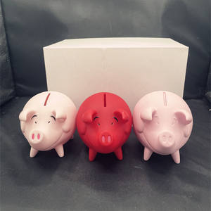 Tirelire en plastique PVC incassable sans moule Tirelire drôle multicolore en forme de cochon Tirelire incassable pour enfants - Product Image 2