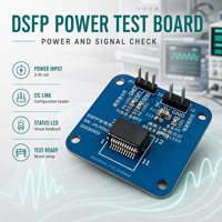 Carte de test d'alimentation DSFP conforme MSA avec indication d'état LED pour les tests en laboratoire et les projets d'intégration de systèmes optiques