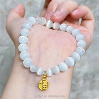 Bracelet en laiton plaqué or de Dubaï, style Fu, avec pierres de soleil et opale, idéal pour cadeau et vente en gros