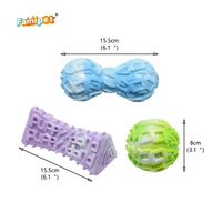 Jouet à mâcher pour chien en TPR durable et non toxique, nouveau design géométrique, vente en gros du fabricant Famipet, jouet couineur pour chien