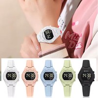 Jam Tangan Elektronik CURREN 6102 untuk Wanita, Tali Silikon Berkualitas Tinggi, Tahan Air 3ATM, Multifungsi, Olahraga, LED Digital