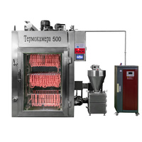Nouvelle machine à fumer les aliments et la viande entièrement automatique, capacité industrielle de 1000 kg, fumoir en acier inoxydable 304