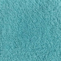 Tissu texturé simple face en maille tricotée 85% coton 15% polyester 190GSM pour T-shirts, vêtements de sport, hauts décontractés, cyan, doux et respirant