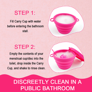 Vaso Esterilizador de Silicona <span class=keywords><strong>Plegable</strong></span> de 550 ml, Vaso <span class=keywords><strong>Menstrual</strong></span> Reutilizable y Esterilizador de Discos Menstruales - Product Image 2