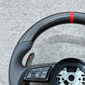 Accesorios Interiores para Automóviles, Volante de Fibra de Carbono para <span class=keywords><strong>Audi</strong></span> B8 B9 R8 A3 <span class=keywords><strong>A4</strong></span> A5 A6 A7 A8 Q3 Q5 Q7 Q8 TT S3 S4 S5 RS3 RS4 RS5 - Product Image 4