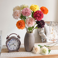 Bunga Dahlia Sutra Buatan Warna Pink Putih Burgundy 55CM Grosir untuk Dekorasi Pernikahan, Kamar, Pesta, dan Rumah