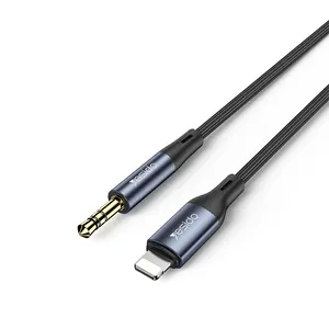 Yesido, нейлоновая оплетка, USB-разъем с IP-разъемом на 3,5 мм, кабель Aux для мобильного телефона, автомобильный аудиокабель для наушников, USB-конвертер