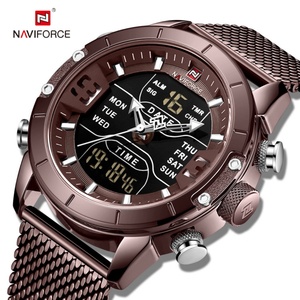 Reloj Naviforce 9153 para Hombre, Doble Pantalla, Cuarzo Digital, Correa Milanesa, Cuarzo Japonés, Montre Naviforce - Product Image 2