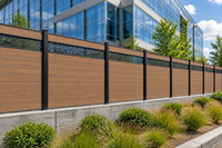 Panneau de clôture décoratif en treillis d'aluminium pour jardin extérieur, grillage soudé pour la sécurité et l'intimité des maisons, modélisation 3D