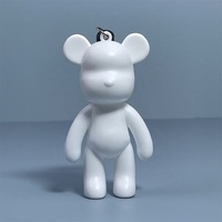 Meilleure vente bricolage créatif résine porte-clés mignon dessin animé ours lapin Figurines porte-clés pour cadeau