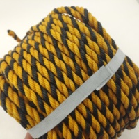 Corde de tigre marin 10 -20mm d'épaisseur corde à rayures de tigre en nylon reliure de camion corde d'avertissement noire et jaune
