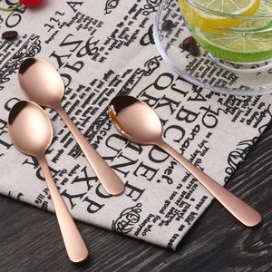 Cuillère à café en acier inoxydable avec logo personnalisé, manche long rond, cuillère à dessert, cuillère à café, cuillère à épices - Product Image 3