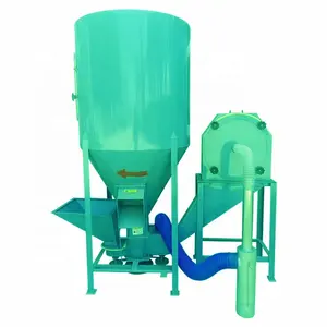 Vertical Feed Crushing And Mixing Machine For Poultry Farms Grain Grinder And Mixer Animal Feed Crusher Mixer