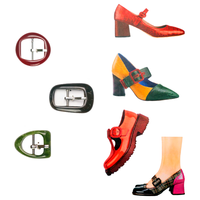 Boucle de chaussure en métal à spécifications multiples personnalisées avec CHARME et design imprimé pour accessoires de chaussures