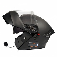 Nuevos Cascos de Motocicleta Abatibles de Doble Visera AXK con Forro de Algodón, Luz Trasera LED, Caja Modular de ABS, para Todas las Estaciones