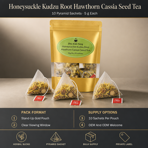 Miscela di Tisane <span class=keywords><strong>in</strong></span> Bustine Piramidali con Caprifoglio, Radice di Kudzu, Biancospino e Semi di <span class=keywords><strong>Cassia</strong></span>, Certificato ISO, per le Prestazioni Maschili, Scadenza 18 Mesi - Product Image 5