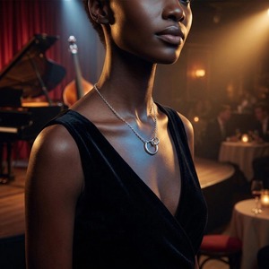 YILUN Collana Minimalista con Pendente a Doppio Cerchio Intrecciato in Argento Sterling 925 Placcato Rodio per Donne, Gioielli Raffinati - Product Image 5