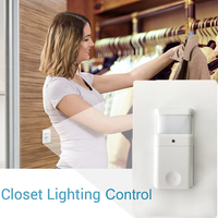 Interrupteur à détecteur de mouvement PIR intelligent sans contact Hooanke homologué ETL, portée de détection de 7,9 m, 120 V, pour utilisation dans les escaliers, les hôtels et les couloirs